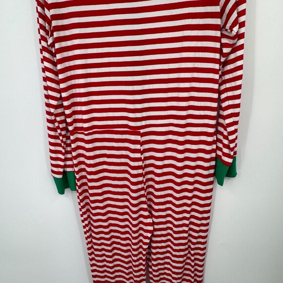 Gender-Neutral Snug-Fit Graphic Henley Pajama One-Piece For Adults Size M - Picture 6 of 7